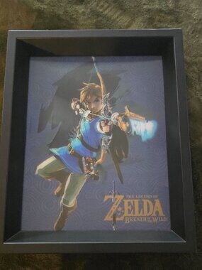 Legend of Zelda Breath of the Wild 3D Lenticular Shadowbox Framed Art - Link Bow